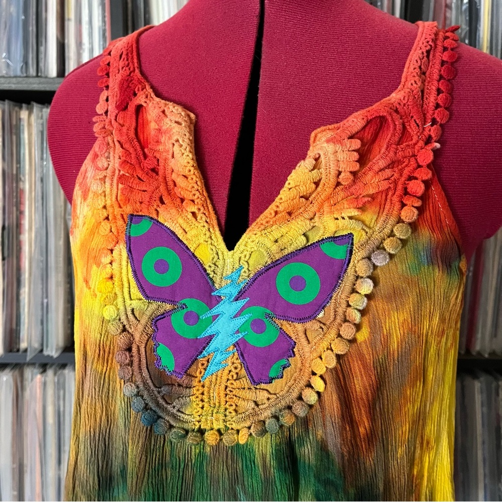 Butterfly phish donut bolt stealie ice dyed 🌈🦋⭕️⚡️♻️ - Picture 2 of 11